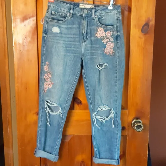Front and hotsell back distressed jeans